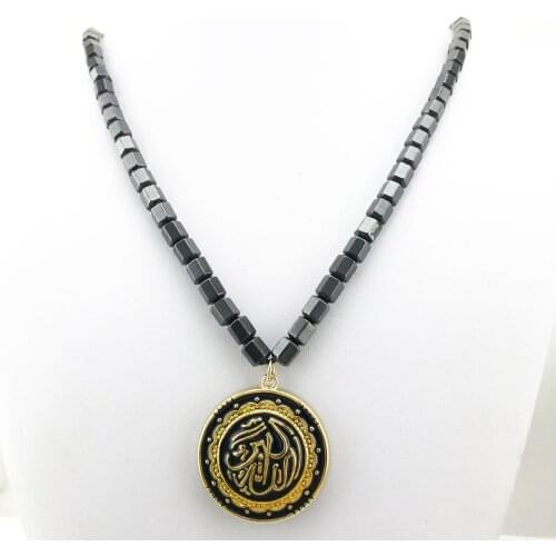 Religious Symbol Totem Magnetic Black Gall Magnet 18 Alloy Pendant Necklace