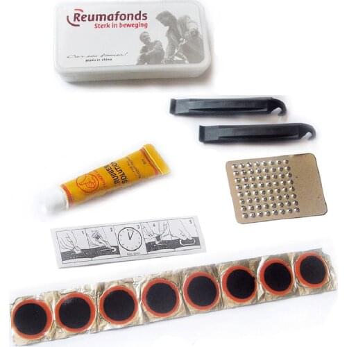 Portable bicycle repair tool bicycle chain tool set rubber glue patch rod emergency tire multifunctional tire repair kit repair