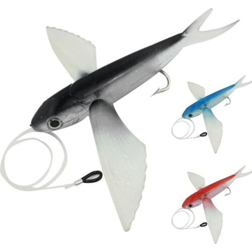 40%HOTSea water boat bait Big WingsS1 flying fish tuna bait soft bait fishing tackle fishing accessories