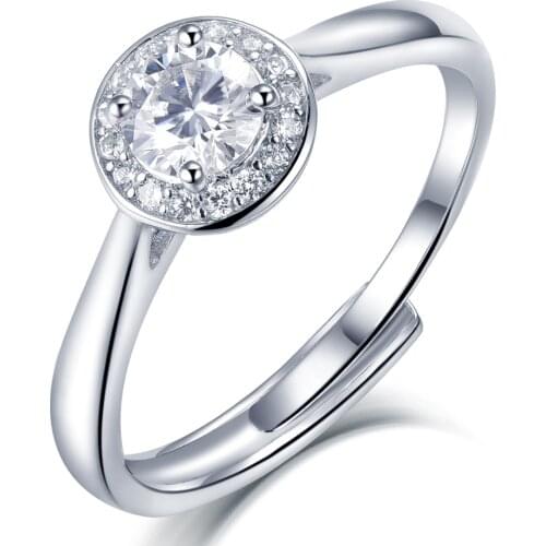 Luxury Women Ring 100% 925 Sterling Silver Ring Noble Moissanite Wedding Rings Jewelry Accessories Gift For Girl Lady Party