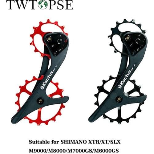 TWTOPSE Carbon Fiber Bicycle Bike Rear Derailleur Cage Pulley For SHIMANO ForXTR/XT/SLX M9000/M8000 /M7000GS/M6000GS MTB Parts