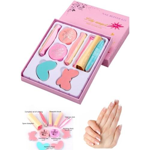 11pcsNew Nail Art Waxing Polishing Grinding Buffing Cream Buffer Manicure Kit Nail Polish Wax Set High Quality Beauty Care Tools