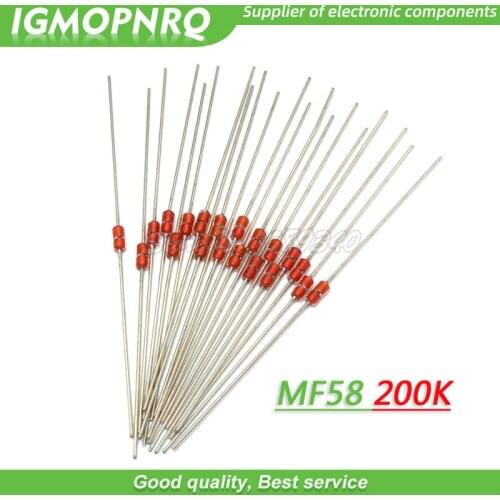 20pcs Thermal Resistor NTC MF58 3950 B 200K ohm 5