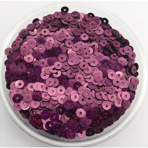 4mm Flat Laser Claret Red Wine Red Round Loose Sequin Paillette Sewing,Wedding Craft,Women Kids DIY Garment Accessory