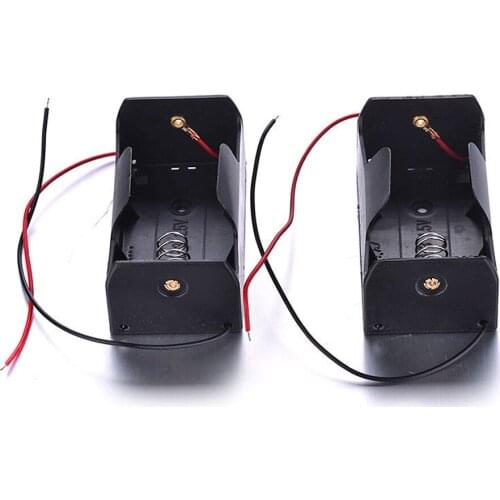 400pcs/lot MasterFire High Quality D Size Battery Holder 1 Slot With Wire Leads 1 x D Size 1.5V Battery Storage Box Case Cover