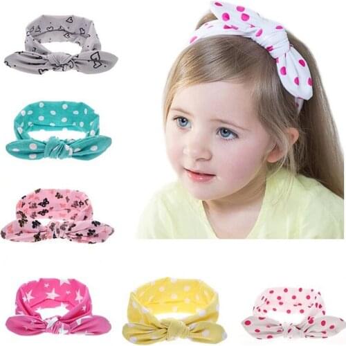 TWDVS Kids Cute Knot Elastic Hair band Newborn Rabbit ears Hair Accessories Cotton Headband Ring Hair Accessories W189