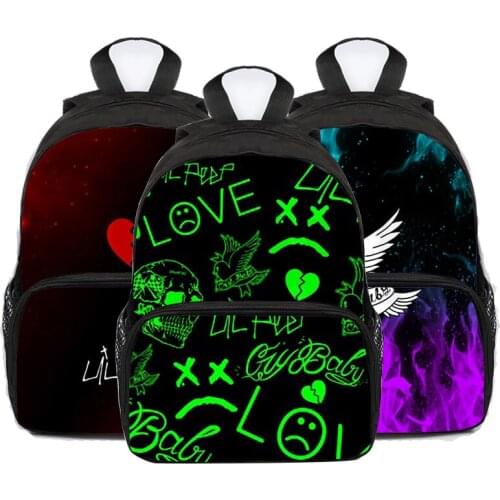 Kids Backpack Fans Favorite Lil Peep Pink for School Teenagers Girls Student Waterproof Canvas Bags Laptop Women Travel Backpack