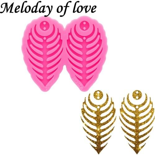 Glossy Fish bones Earrings Mold Silicone Mould DIY Handmade for Epoxy Resin Jewellery Making Tools DY0664