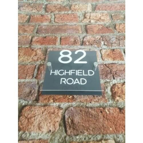 Customized High-Quality Acrylic House Sign Plaque Door Numbers Street Funky Font Design