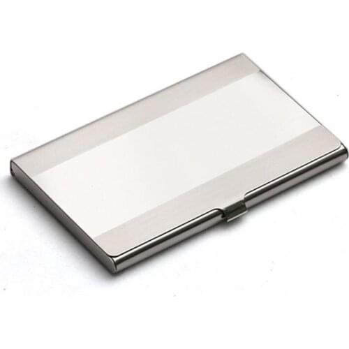 Pocket Stainless Steel & Metal Business Card Holder Case ID Credit Wallet Silver