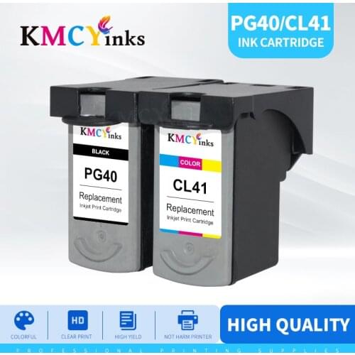 KMCYinks PG 40 CL 41 Ink Cartridges For Canon PG-40 CL-41 Pixma iP1800 iP1200 iP1900 iP1600 MX300 MX310 MP160 MP140 Printer