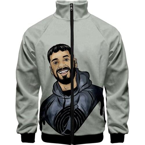 Hot Sale Anuel AA Real Hasta La Muerte 3D Stand Collar Zipper Jacket Fashion Women/Men Fashion Trendy Streetwear Clothes