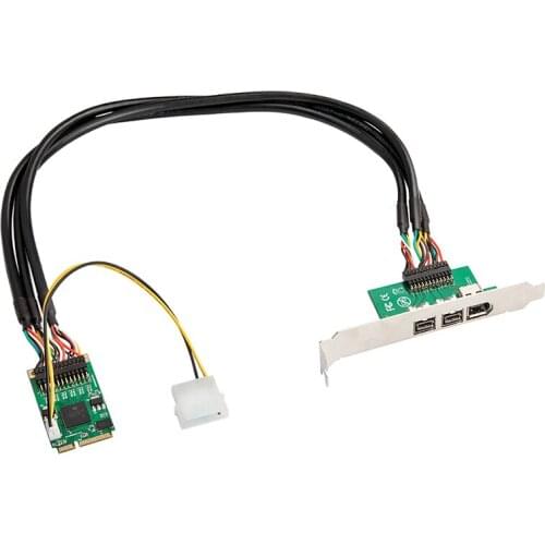 Mini PCI-E to IEEE 1394 Controller Card 1 Port Firewire 1394A and 2 Ports 1394B for Digital Camera DV Hard Disk Removable Drives