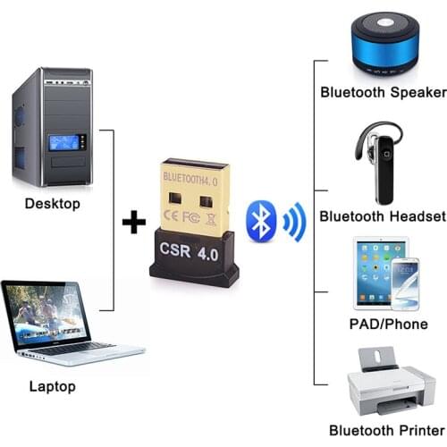 Mini USB Bluetooth Adapter V4.0 Wireless Bluetooth Dongle 4.0 Transmitter For Windows 10 8 Win 7