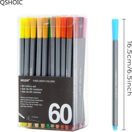 0.4 MM Fine Liner Gel Pens 60 Colors/Set Sketch Drawing Color Pen Art Markers For Drawing Manga Design Art Set Supplies