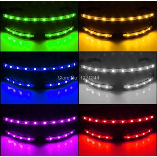 New arrival LED Party Glasses 10 Colors Optional LED Light up Glasses Festival Costume Glasses Decorations