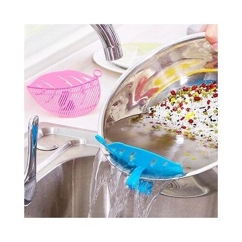 Practial Cute Plastic Kitchen Rice Beans Washing Cleaning Kitchen Gadget Multi-functional fruit vegetable noodle filter baffle