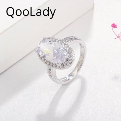 QooLady Women's Silver Rings