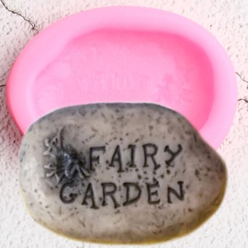 Fairy Garden Stones Silicone Mold DIY Baby Party Cupcake Topper Fondant Cake Decorating Tools Polymer Clay Candy Chocolate Mould