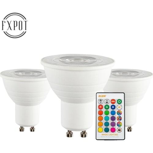 GU10 LED RGB Bulb Lamp 9W 16 Colors Changeable GU10 Led Light RGBW RGBWW 85-265V Magic Holiday lighting + IR Remote High lumen