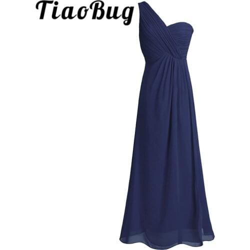 TiaoBug Robe de Demoiselles d honneur Pour Mariage Navy Blue Bridesmaid Dresses Long Elegant Cheap Prom Wedding Party Dress
