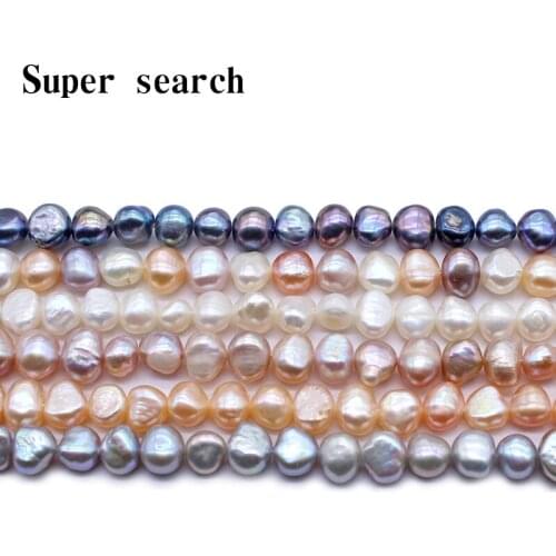 High Quality 100% Natural Freshwater Cultured White Pearl Transversely Perforated Loose Beads 36 cm Strand For Jewelry Making
