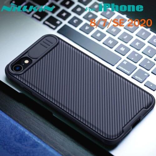 Camera Protection Case For iPhone SE 2020 8 7 Case NILLKIN Slide Protect Cover Lens Protection Case For iPhone8 iPhone7 iPhoneSE