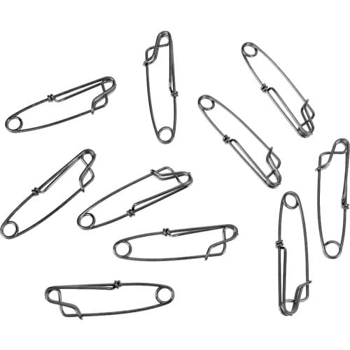 20Pcs Stainless Steel Long Line Longline Clips For Fishing Snapper Or Shark