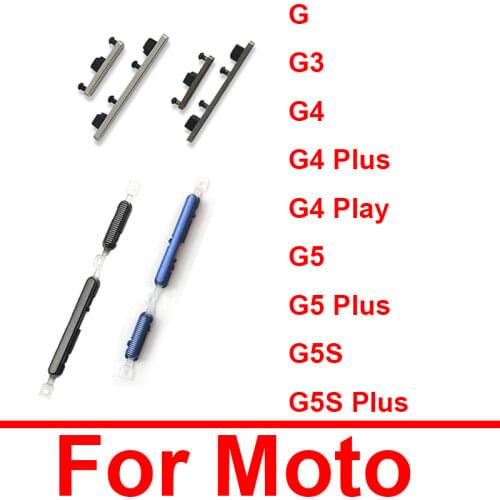 1 Set Side Volume Button Power Keypad For Motorola Moto C M G G3 G5 Plus G6 Play E E4 E5 Plus X Style X2 Switch On Off button