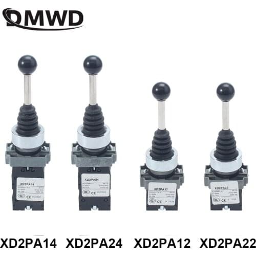 1PC XD2-PA12 XB2-PA22 2NO 2Position PA14 XB2-PA24 4NO 4Position Cross Push Button Switch Locking Spring Return Joystick Switch