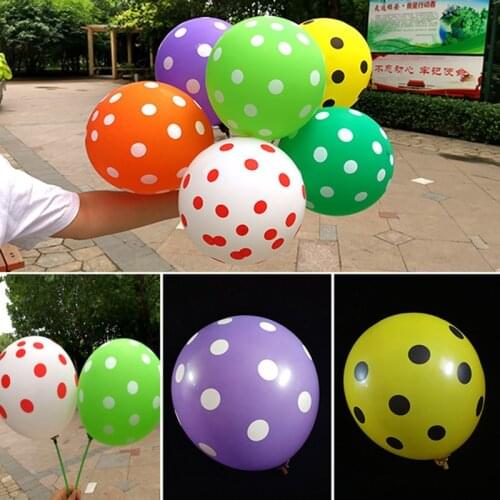 10pcs 12 Inch 2.8g Latex Colorful Flower Polka Dot Love Balloons Birthday Party Baby Shower Decor Kids Inflatable Air Balls