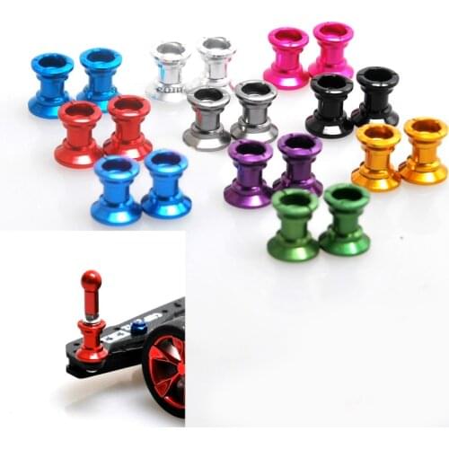 1Pair(2Pcs) 8-9mm Guide Roller Double Layers Aluminum Alloy Guide Wheels 15403/94966 for Tamiya Mini 4WD Car Models