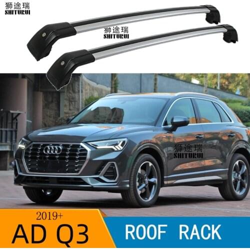 2Pcs Roof bars For Audi Q3 5 door SUV 2019 2020 2021 Aluminum Alloy Side Bars Cross Rails Roof Rack Luggage Carrier