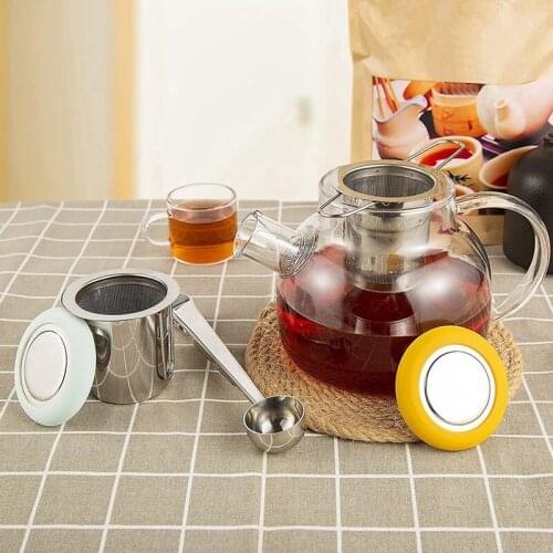 2 Pack Tea Infusers With Tea Scoop Tea Strainer With Folding Handle Tea Filter Extra Fine Mesh Strainer Brewing Basket