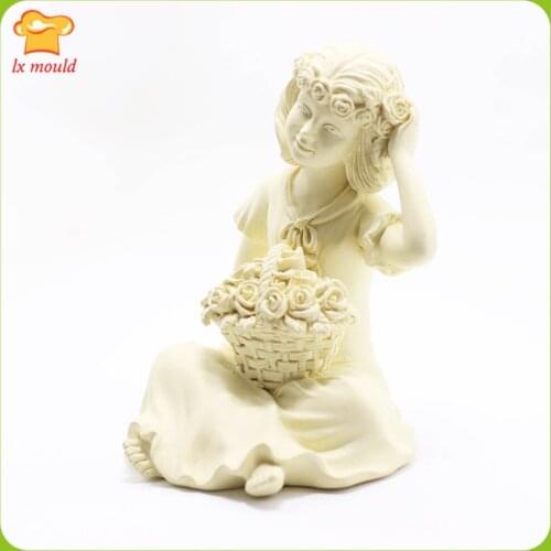 2019 new boutique European retro flower fairy angel mold candle home decoration gift silicone mold