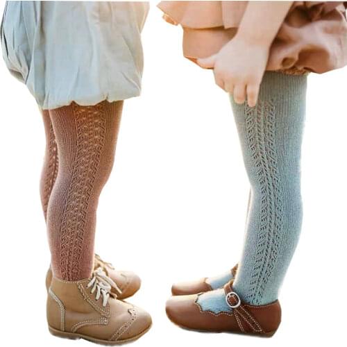 2021 Tights For Girls Spanish Hollow Toddler Pantyhose Baby Stockings Autumn Bottom Girl Clothing