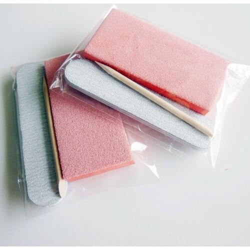 50 pcs mini manicure set pedicure kit prefessional nail set hotel manicure tool nail buffer block cuticle wood stick