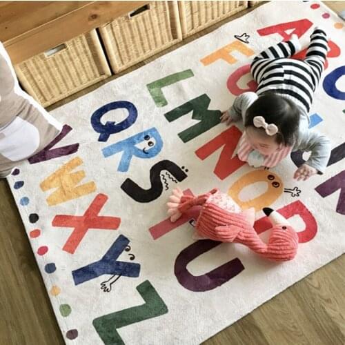 100X150CM Alphabet Baby Play Mats Newborn Infant Crawling Mat Soft Sleeping Mat Cotton Carpet Floor Play Rugs Kids Room Dector