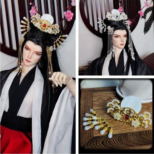 1/3 Scale BJD Hanfu Doll Wig Accessories Ancient Costume Hairwear Hairpin Hair Crown Head Accessories For BJD/SD Boy & Girl A155