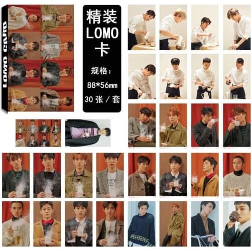 30pcs/set Album MY TEMPO/ LOVE SHOT/THE WAR LOMO Cards New Fashion Self Made Paper Photo Card Photocard wall sticker