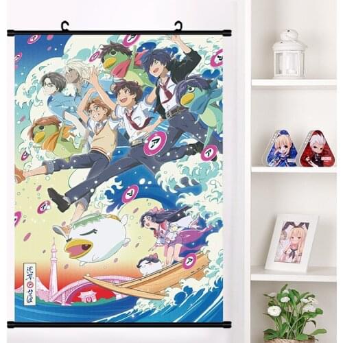 Anime Sarazanmai Yasaka Kazuki Azuma Sara Akutsu Mabu Wall Scroll Mural Poster Wall Hanging Poster Otaku Home Decor Collection