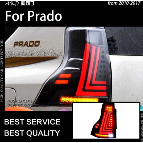 AKD Car Styling for Prado Tail Lights 2010-2017 Prado 2700 4000 LC150 LED Tail Lamp DRL Signal Brake Reverse auto Accessories