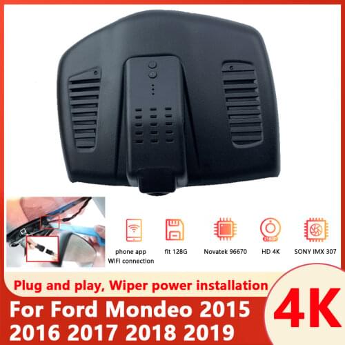 Car Driving Recorder Easy to install For Ford Mondeo 2015 2016 2017 2018 2019 DVR Wifi Video Recorder Dash Cam Camera Full hd 4K