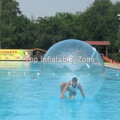 Free Shipping Door To Door 1.0 m PVC inflatable 2M Transparent Water Walking Ball,Inflatable Human Hamster Ball For Sale