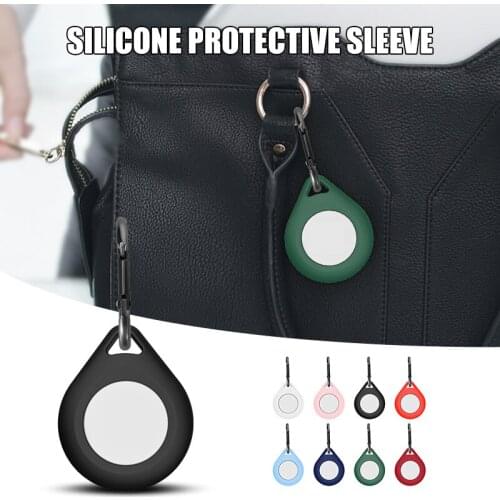 Case Compatible with AirTags Silicone Case with Finder Keychain Ring Protector Cover Case Ring Protector for AirTags Bluetooth