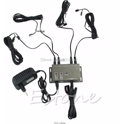 IR Remote Extender 8 Emitters 1 Receiver Infrared Repeater System Kit EU