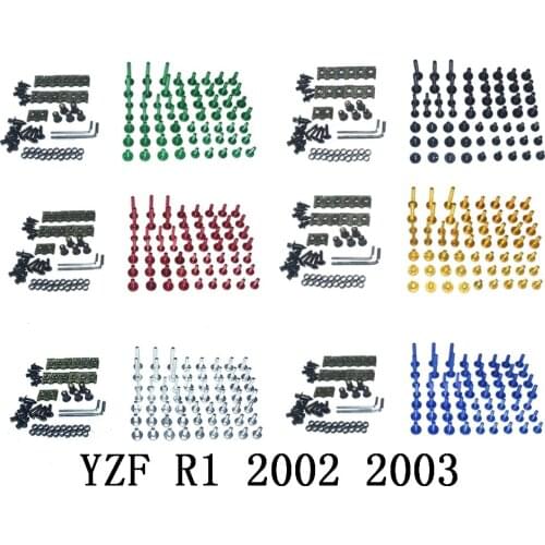 Motorcycle Complete Fairing Bolts Kit Bodywork Screws For Fit YAMAHA YZF R1 2002 2003