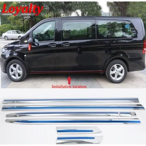 Loyalty for Mercedes-Benz VITO V-Class V260 V260l 2016 2017 2018 Door Side Body Cover Trim Car Styling Auto Accessories