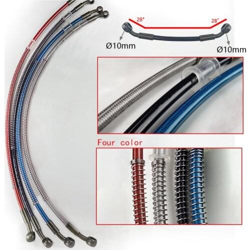 DERI Motorcycle Brake Hose Clutch Oil Hose Tube Universal Fit Racing MX 500-2200mm Dirt Bike Braided Steel Hydraulic Reinforce