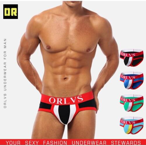 ORLVS color-coded mens underwear cotton breathable emotional triangle pants men a hair OR15 bagT